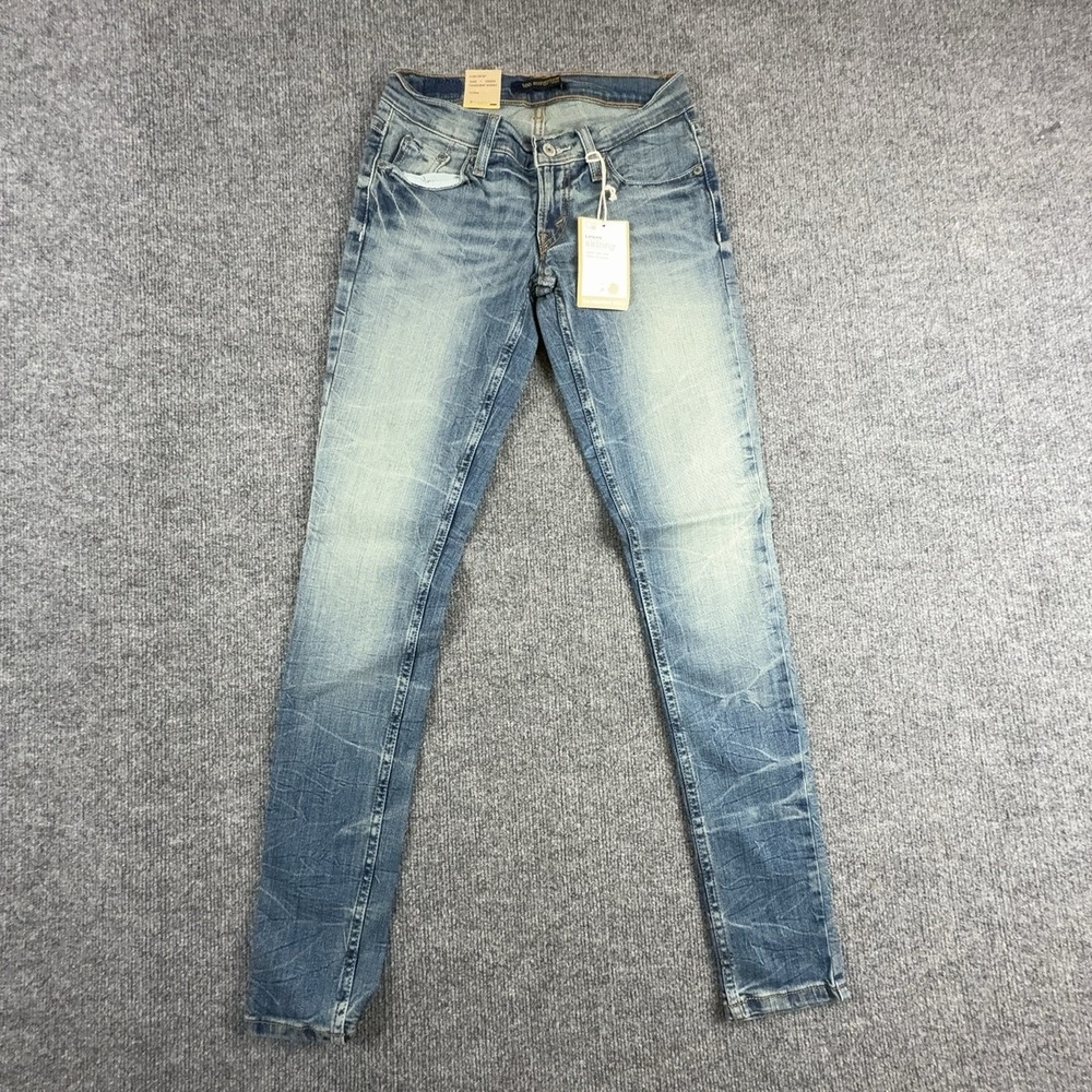 Y2K Levi's 524 Too Superlow Skinny Jeans Juniors 1 Medium Light Wash Stretch